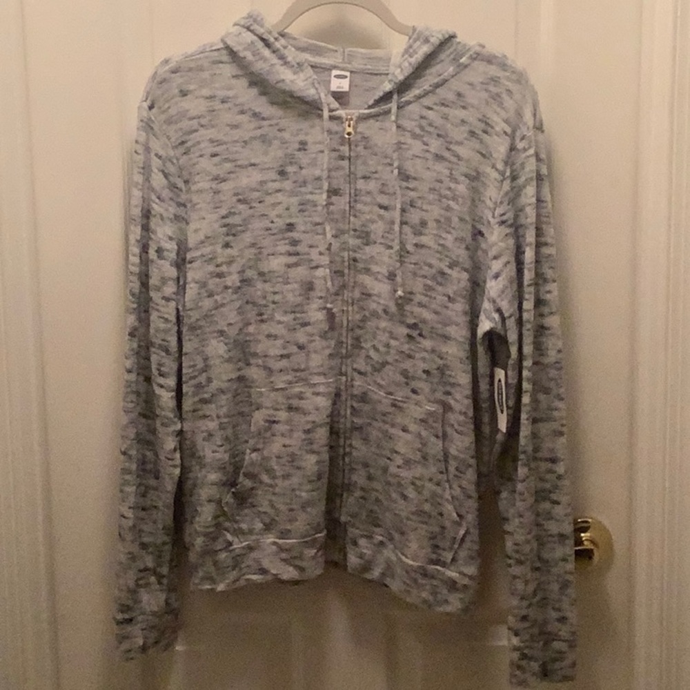 Old Navy Grey soft zip hoodie sweater